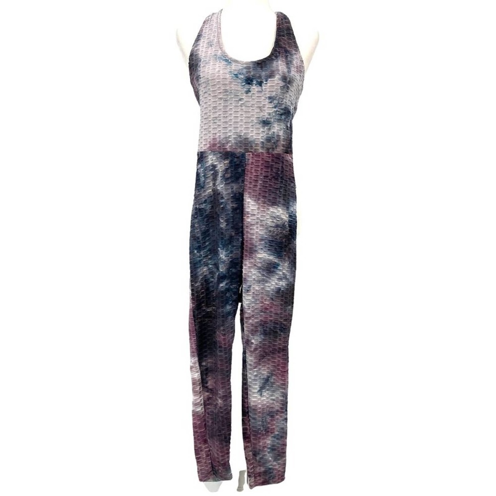 No Comment Dyed With Love Cross Straps Stretch Jumpsuit